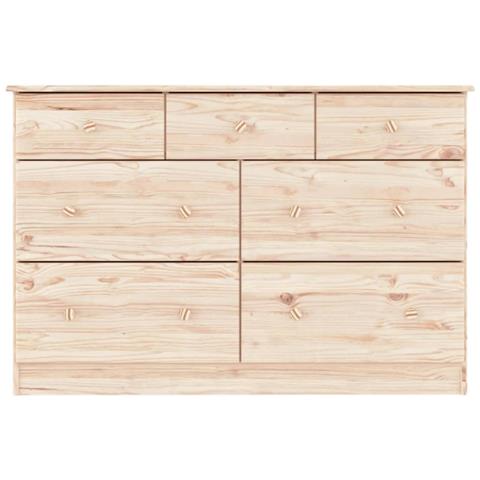 Cassettiera ALTA 112x35x73 cm in Legno Massello di Pino - Foto 8