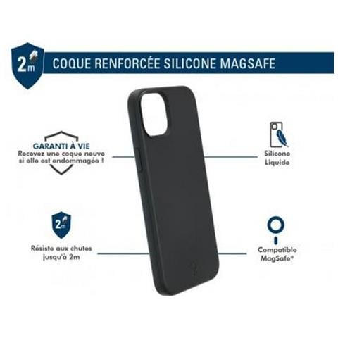 Cover Rinforzata In Silicone Compatibile Magsafe Per Iphone 15 Pro, Nero - Foto 2