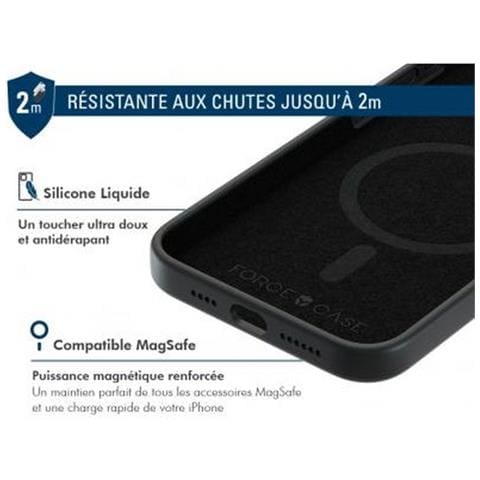 Cover Rinforzata In Silicone Compatibile Magsafe Per Iphone 15 Pro, Nero - Foto 3