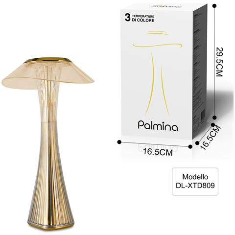 Lampada Da Tavola Led Touch Ricaricabile 809 - Nero - Foto 1