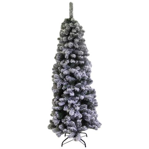 Albero Di Natale Trentino Innevato 150 Cm - Base In Metallo, 3 Sezioni, 351 Rami, Effetto Neve Realistico, Facile Montaggio