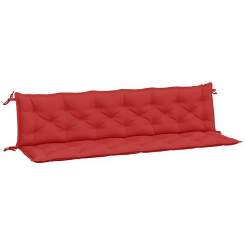 Cuscini Per Panca 2 Pz Rossi 200x50x7 Cm In Tessuto Oxford - Foto 2