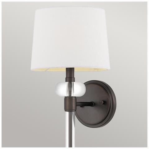 Applique Contemporanea Barbour Acciaio Bronzo Porto 1 Luce E14 - Foto 4