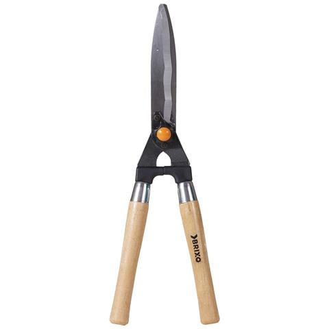 Forbici Tagliasiepi Con Lama Ondulata In Acciaio Da 20 Cm E Manico In Legno - Brixo Basic Line Regolabile - Foto 1