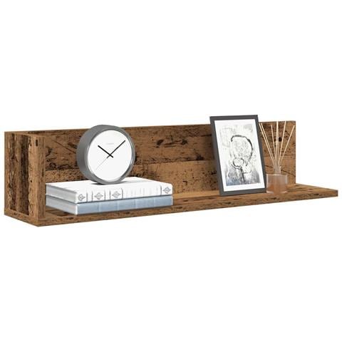 Mensole Da Parete 2pz Legno Vecchio 75x16,5x16,5 Cm Truciolato - Foto 1