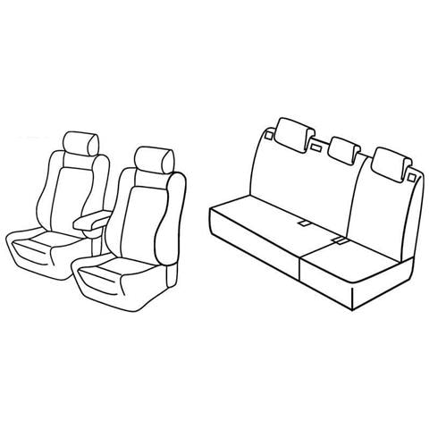 Set Coprisedili Superior - Nero/blu - Compatibile Per Volkswagen Polo 5p (05/14>09/17) Fresh/sportline - Foto 1