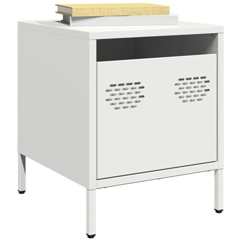 Comodini 2 Pz Bianco 35x39x43,5 Cm In Acciaio - Foto 1