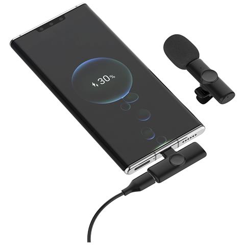 Microfono Lavalier K11, Plug & Play. Riduzione Del Rumore, Bassa Latenza, Wireless, 2.4ghz. Per Ios E Android. - Foto 2