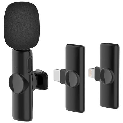 Microfono Lavalier K11, Plug & Play. Riduzione Del Rumore, Bassa Latenza, Wireless, 2.4ghz. Per Ios E Android. - Foto 1