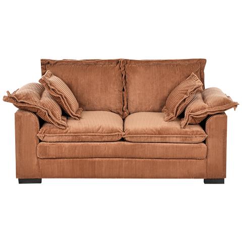 Divano 2 Posti Tirro Velluto A Coste Marrone - Foto 8