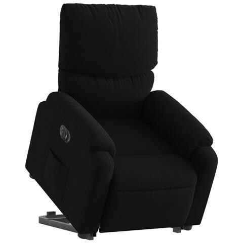 Lusso Casadino -  Poltrona Alzapersona Reclinabile Elettrica Nera In Tessuto - Foto 2