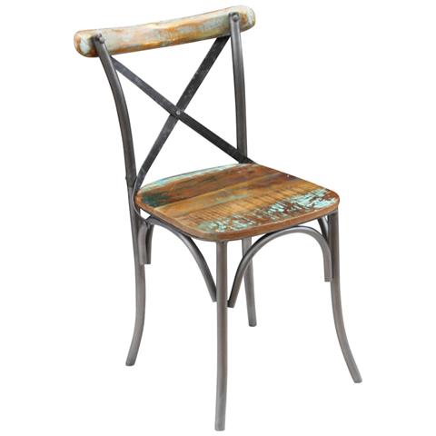 Sedie Da Pranzo 6 Pz In Legno Massello Di Recupero - Foto 1