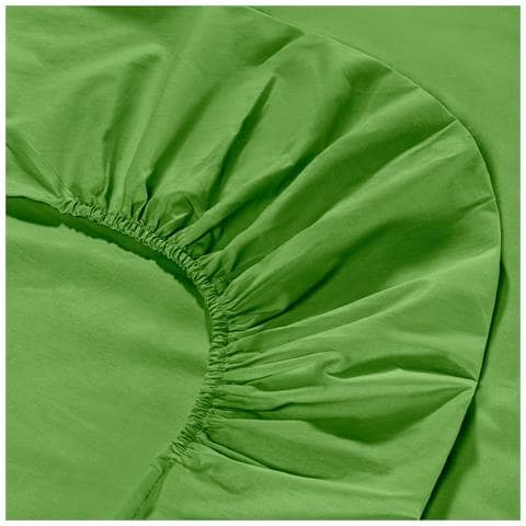 Completo Lenzuola In Cotone Colore Verde Misura Piazza E Mezza - Foto 5