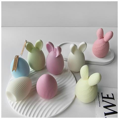 Stampo In Silicone Per Uova Di Pasqua - Stampo Per Decorazioni, Candele E Sapone A Forma Di Coniglietto J-1109 - Foto 2