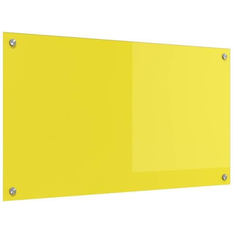 Schienale da Cucina Giallo 90x50x0,6 cm in Vetro Temperato di - Foto 1