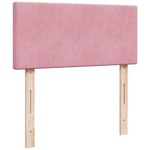 Struttura Letto Pouf con Materasso Rosa 100x200 cm Velluto - Foto 9