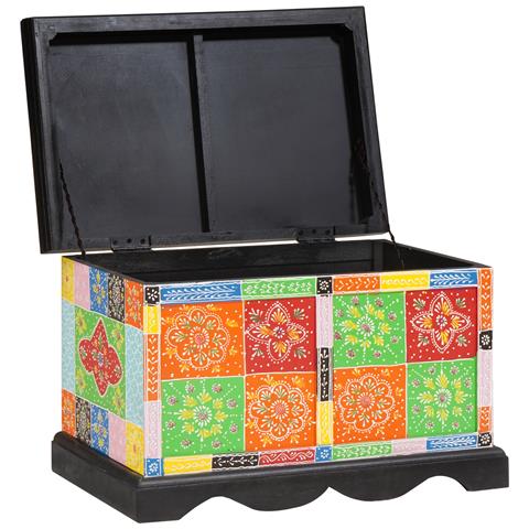 Scatola di Stoccaggio 60x40x40 cm Legno Massello di Mango - Foto 1