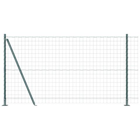 Recinzione Euro Set di 2 Verde Metallo, Rivestimento in plastica - Foto 1