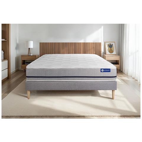 Kit Rete E Materasso Matrimoniale Actilatex Soft 140x190cm - Spessore : 20cm - Lattice E Memory Foam - Moderatamente Rigido - Foto 1