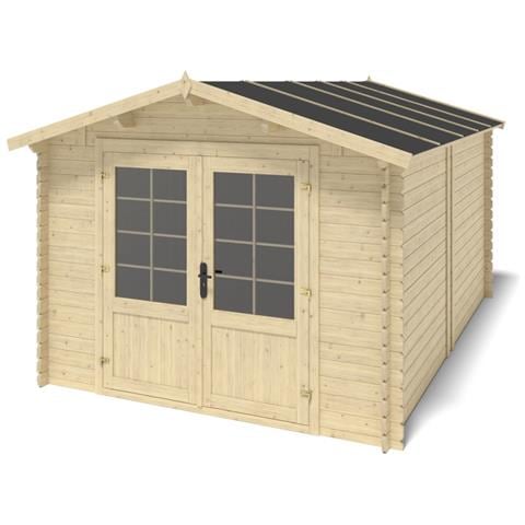 Casetta Da Giardino In Legno - 12.00m2 - 3.00x4.00m - 28mm - Colore: Naturale - Foto 1