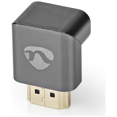 Adattatore Hdmi Con Connettore Angolato A 270° In Alluminio Per Hdmi Femmina, Grigio - Foto 2