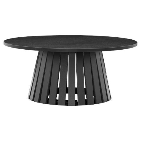Liv Tavolino Rotondo 80cm In Stile Scandinavo Nero - Foto 1