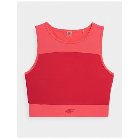 4f Top Allenamento Crop Top Ad Asciugatura Rapida Da Donna Rosa Taglia M - Foto 1