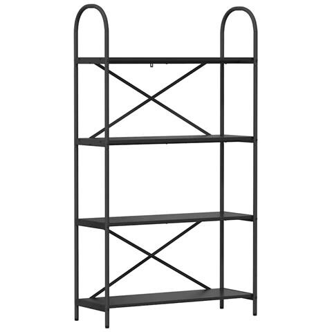 Libreria Rovere nero 80 x 30 x 146 cm Legno multistrato - Foto 1