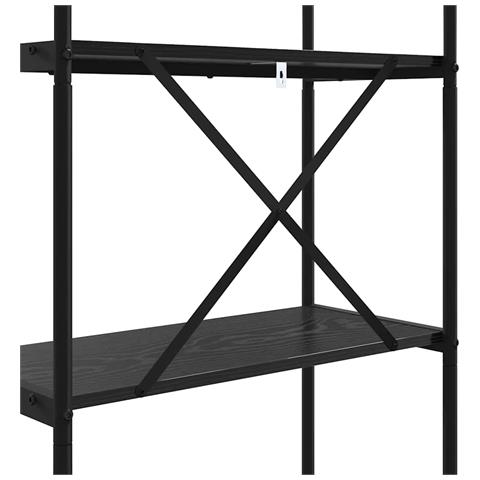 Libreria Rovere nero 80 x 30 x 146 cm Legno multistrato - Foto 9