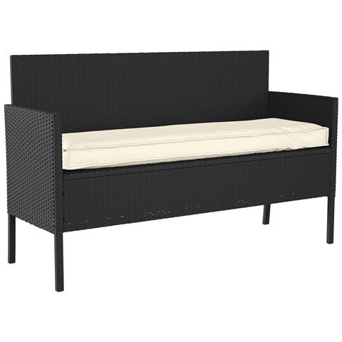 Cuscino per pallet per panchina panna 140x40x8 cm tessuto Oxford - Foto 2