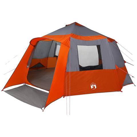 Tenda Capanna con tetto Grigio e arancione 500 x 500 x 294 cm - Foto 1