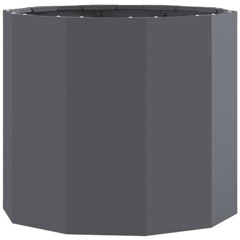 Fioriera Antracite 60 x 60 x 50 cm Acciaio - Foto 1