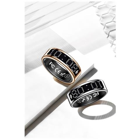 Smart Ring Con Display E Custodia Di Ricarica - Monitoraggio Fitness E Salute Silver 11 - Foto 7
