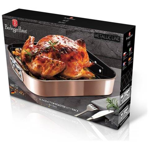 BH-7845 Teglia antiaderente con griglia color oro rosa - Foto 5