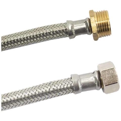 Tubo Flessibile In Acciaio Inox  1/2  Ag X 3/8  Üm  2000 Mm  Certificato Dvgw - Foto 1