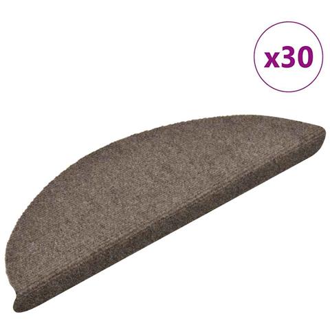 Tappetini per scale autoadesivi 30 pz 56x17x3 cm beige semicircolari - Foto 1