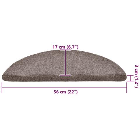 Tappetini per scale autoadesivi 30 pz 56x17x3 cm beige semicircolari - Foto 8