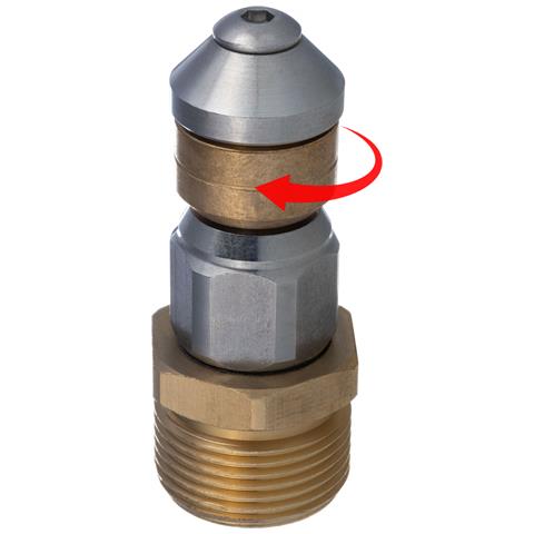 Ugello Rotante M22 350 Bar - Acciaio Inox E Ottone | Pressione Max 350 Bar, Temp. Max 155°c | Compatibile Con Idropulitrici M22 - Foto 2