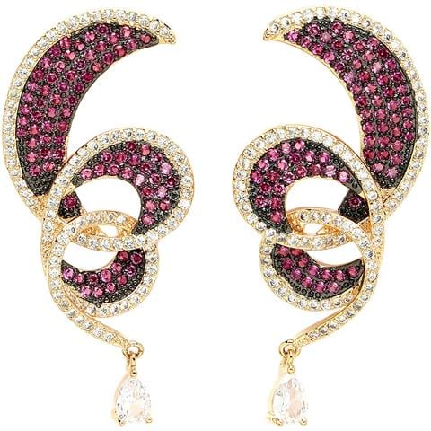 Collezione Diva Orecchini a Goccia Intrecciati in Zirconia - Foto 5