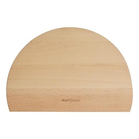 Tagliere D in legno diametro 28 cm- Elegante, Funzionale e Impilabile - Ideale per Servizio in Tavola o su Vassoio - Foto 1