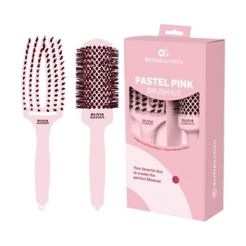 Kit 2 Spazzole Per Acconciature Pastel Pink Brush Kit - Foto 1