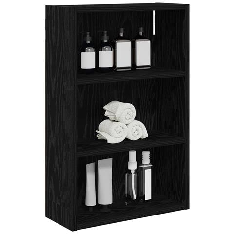 Armadio da bagno a muro Rovere Nero 40 x 16 x 62,5 cm - Foto 2