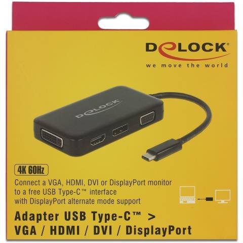 63929 replicatore di porte e docking station per laptop USB 2.0 Type-C Nero - Foto 2