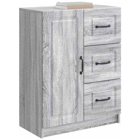 Credenza Grigio Sonoma 66 x 34,5 x 87 cm Legno ingegnerizzato - Foto 2