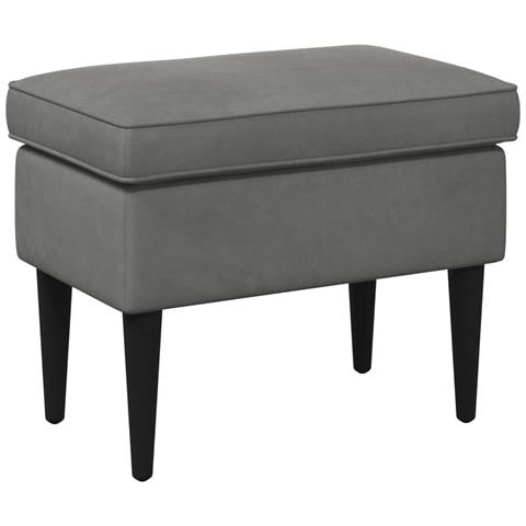 Poggiapiedi Grigio Scuro 55 x 35 x 41 cm Velluto - Foto 1