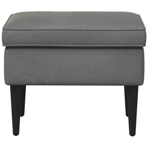 Poggiapiedi Grigio Scuro 55 x 35 x 41 cm Velluto - Foto 2