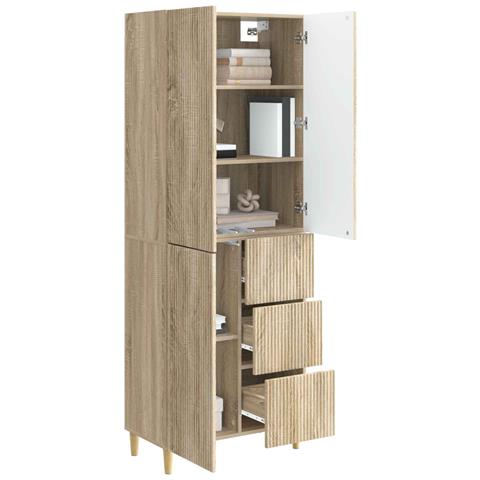 Set di armadi 2 pcs 66 x 34,5 x 90 cm Legno ingegnerizzato - Foto 2