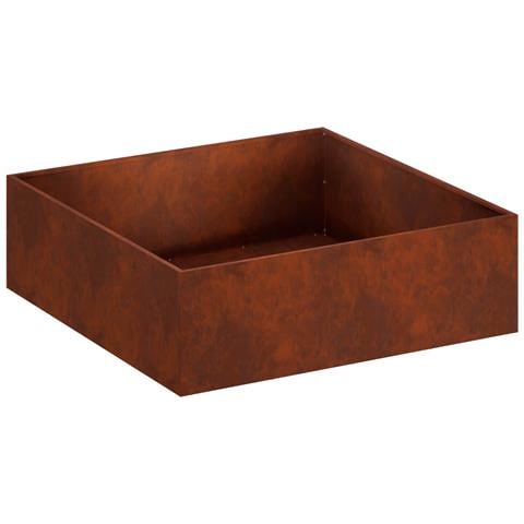 Vaso da giardino Ruggine 100 x 100 x 30 cm Acciaio Corten - Foto 1