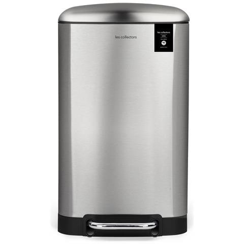 N°875 Pattumiera a pedale Acciaio inox, Capacità 40 L, Cestino interno estraibile, Design elegante,chiusura silenziosa, silver - Foto 1