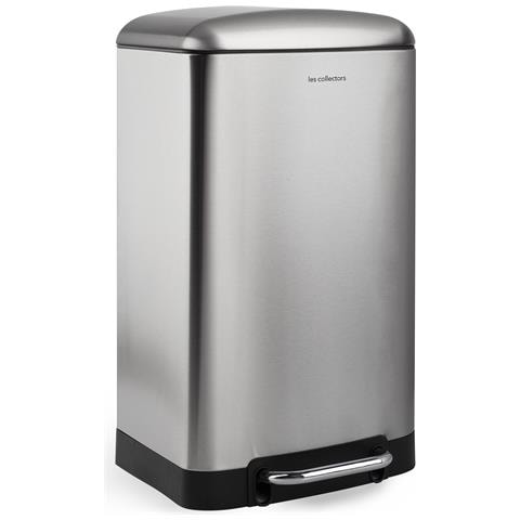 N°875 Pattumiera a pedale Acciaio inox, Capacità 40 L, Cestino interno estraibile, Design elegante,chiusura silenziosa, silver - Foto 5